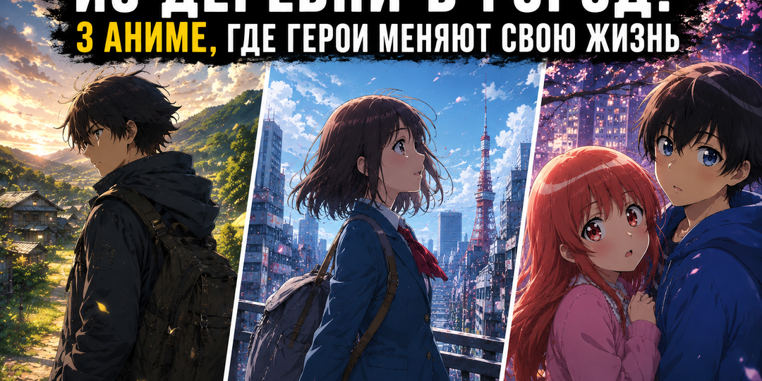 Из деревни в город: 3 аниме, где герои меняют свою жизнь