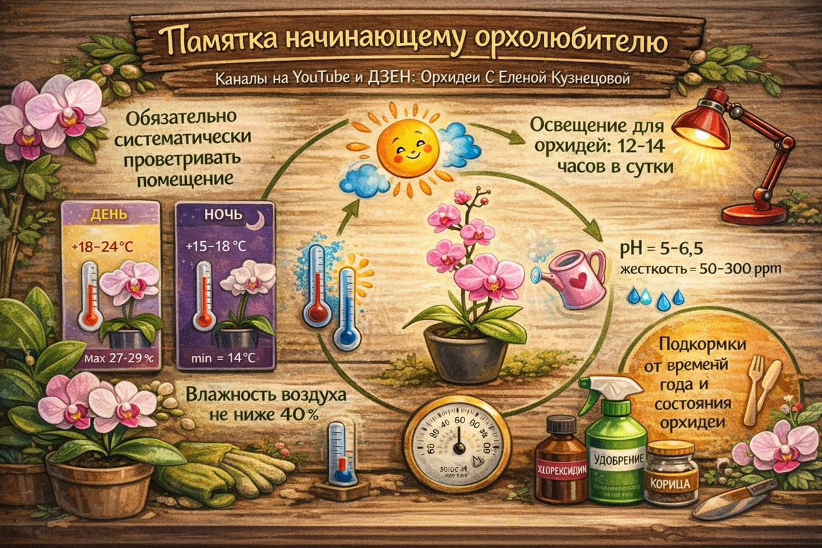 5 базовых фактора, обеспечивающих жизнедеятельность орхидеи фалкнопсис. Орхидеи С Еленой Кузнецовой