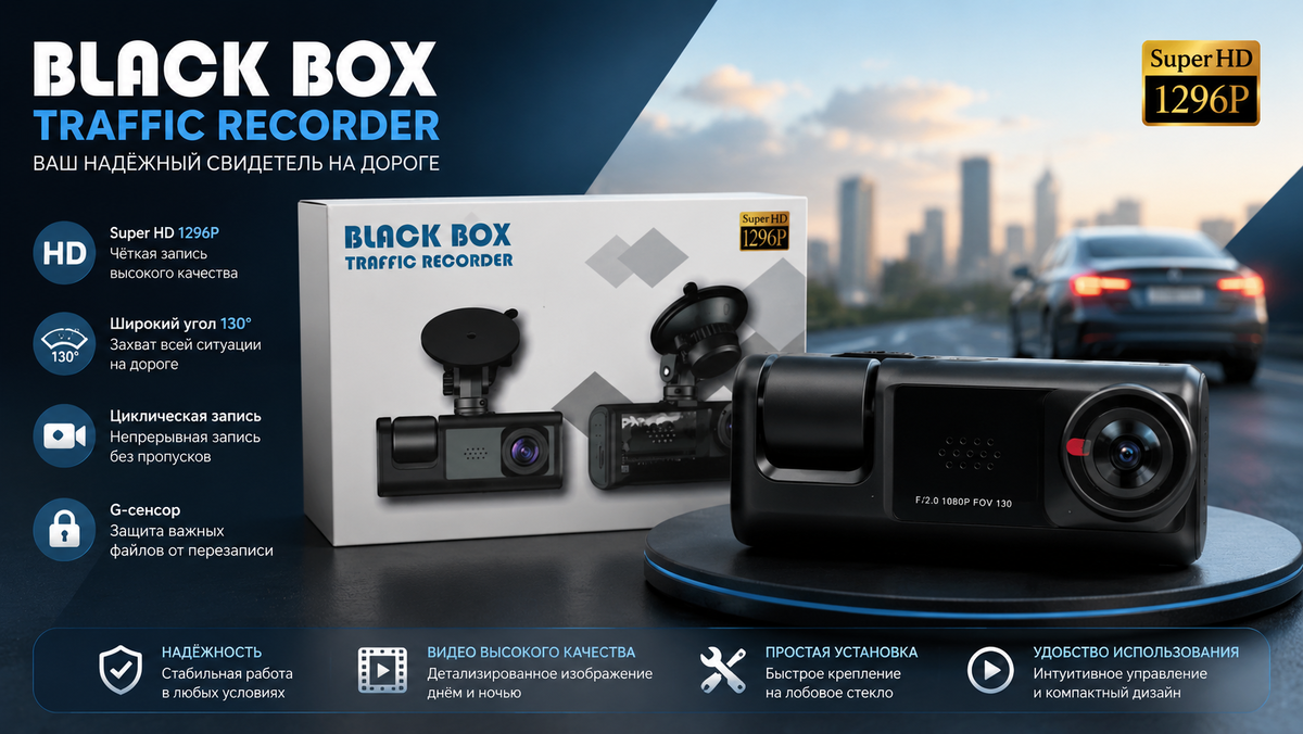 Автомобильный видеорегистратор Black Box