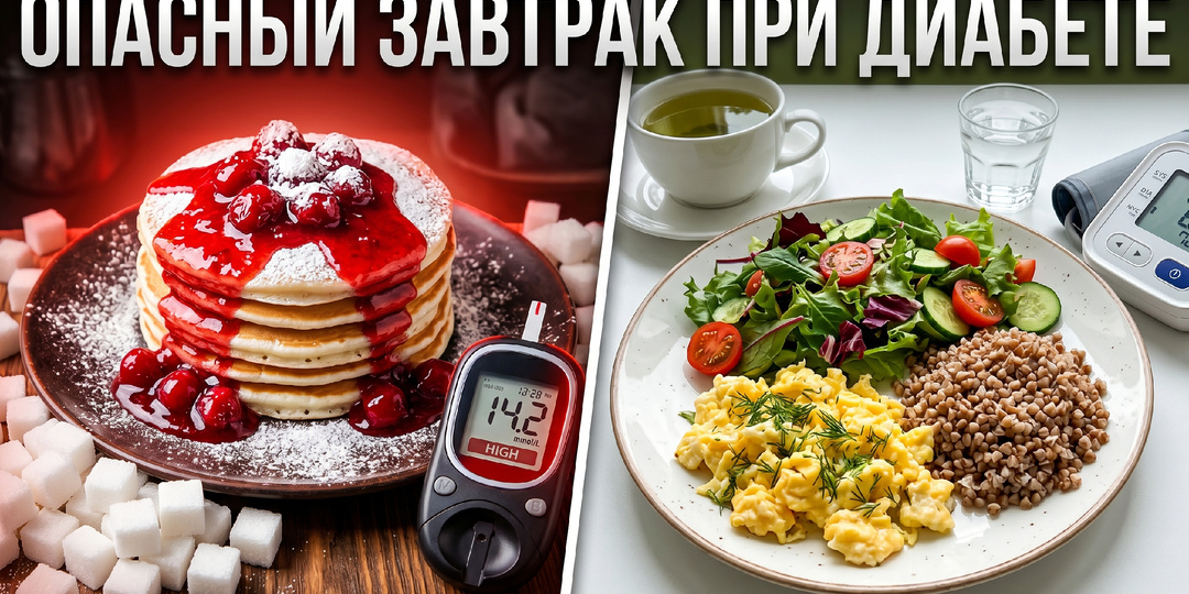 ⚠️Самый губительный завтрак при диабете: почему "здоровый" завтрак разрушает сосуды диабетика