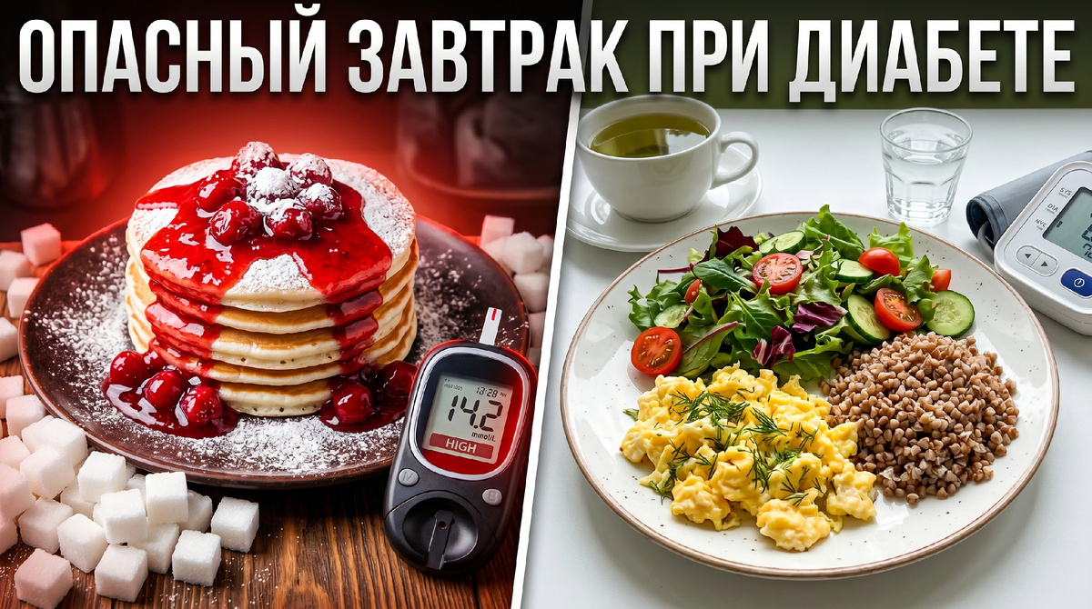 ⚠️Самый губительный завтрак при диабете: почему "здоровый" завтрак разрушает сосуды диабетика