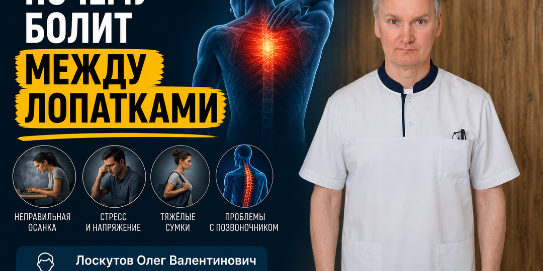 Почему болит между лопатками?