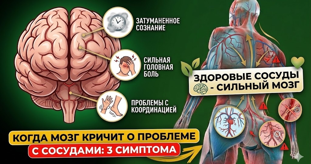 Когда мозг кричит о проблеме с сосудами: 3 симптома, которые не стоит игнорировать