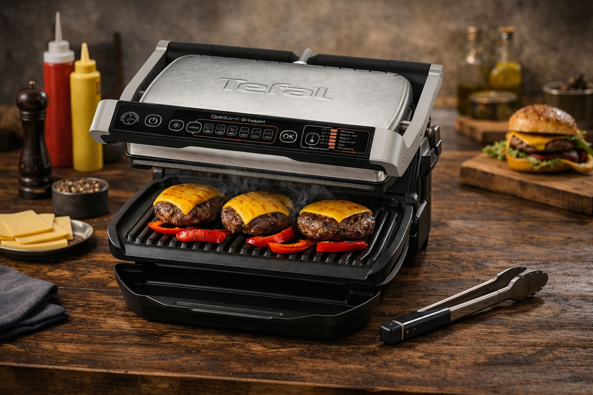 Гриль электрический Tefal OptiGrill GC706D34