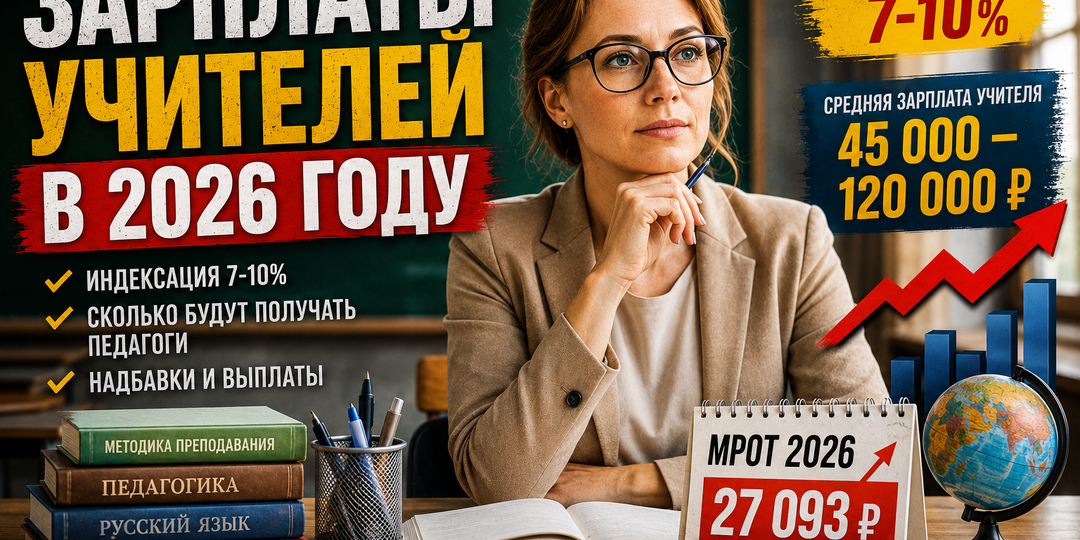 Повышение зарплаты учителям в 2026 году: сколько будут получать педагоги после индексации