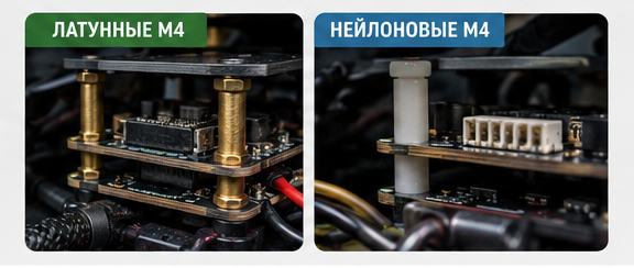 Латунные и нейлоновые стойки