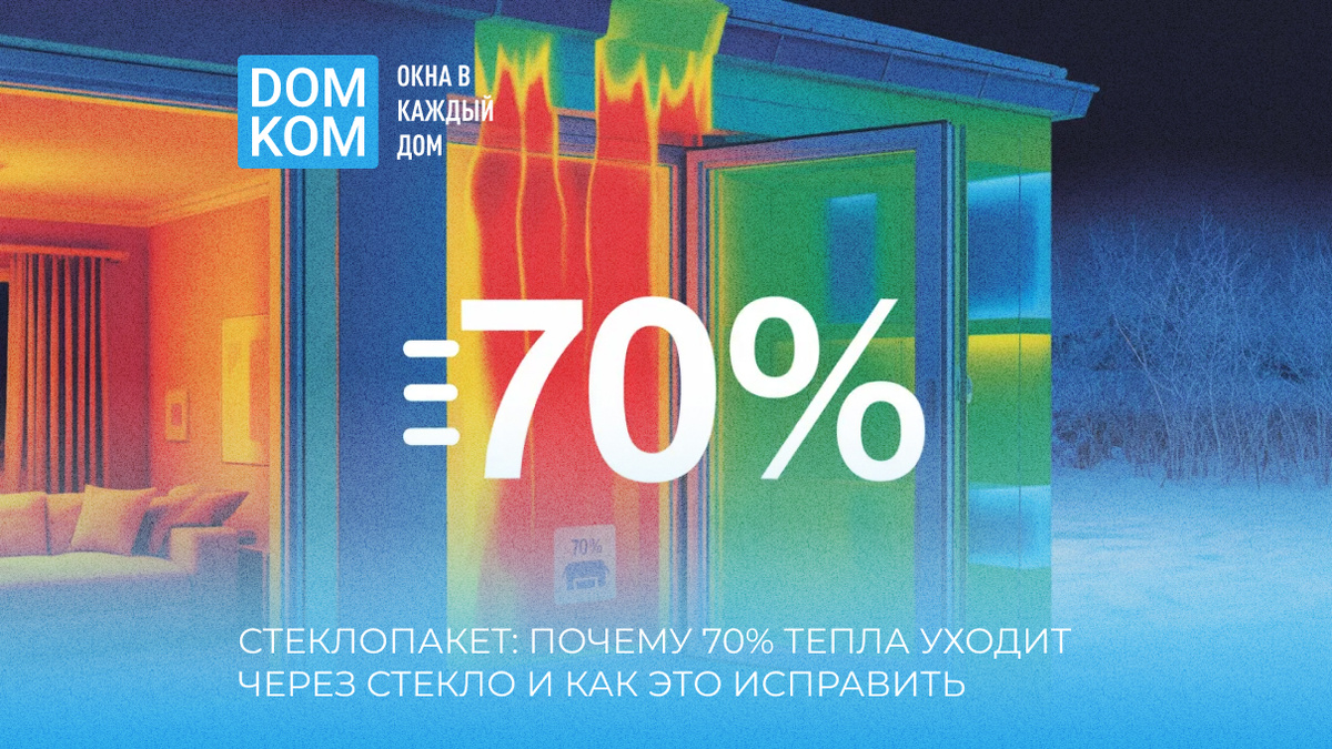 Стеклопакет: почему 70% тепла уходит через стекло и как это исправить