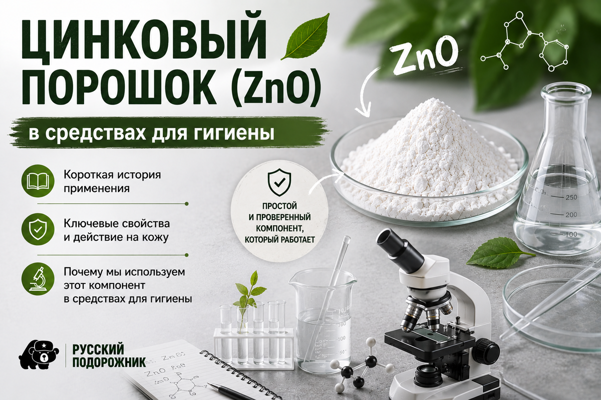 Цинковый порошок. Применение в гигиене.