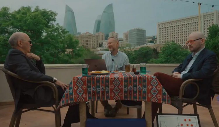    Курбан Бердыев, Игорь Порошин, Вадим Лукомский (слева направо) / скриншот видео Cappuccino& Catenaccio