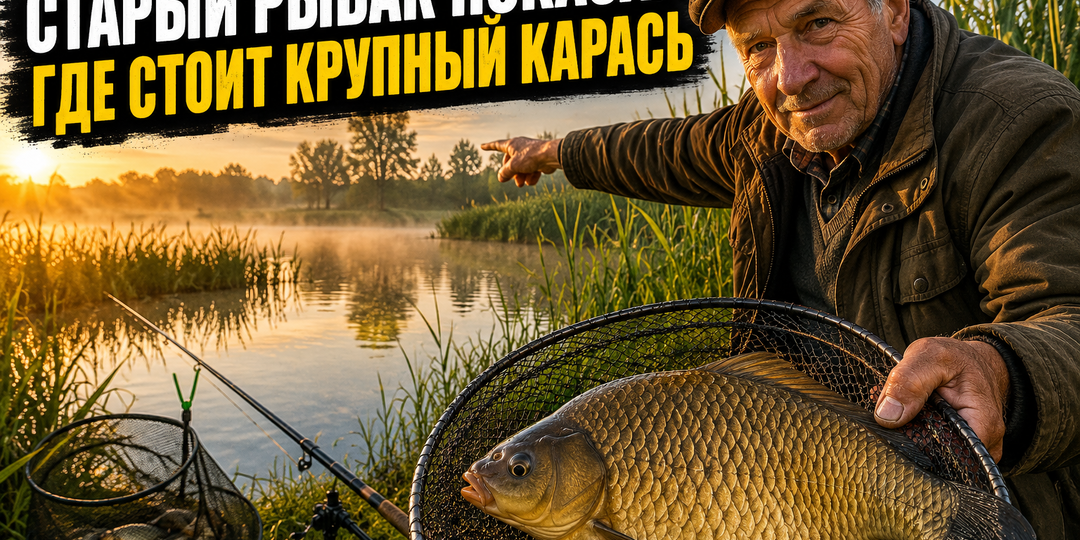 Старый рыбак показал, как за 5 минут найти стоянку крупного карася на незнакомом пруду