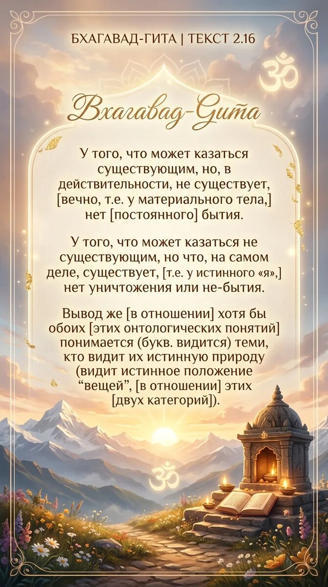 Бхагавад-Гита 2 глава 16 стих