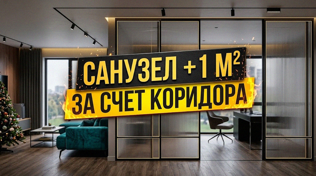    Вариант планировки санузла с душевой и присоединением части коридора GarderobSystem