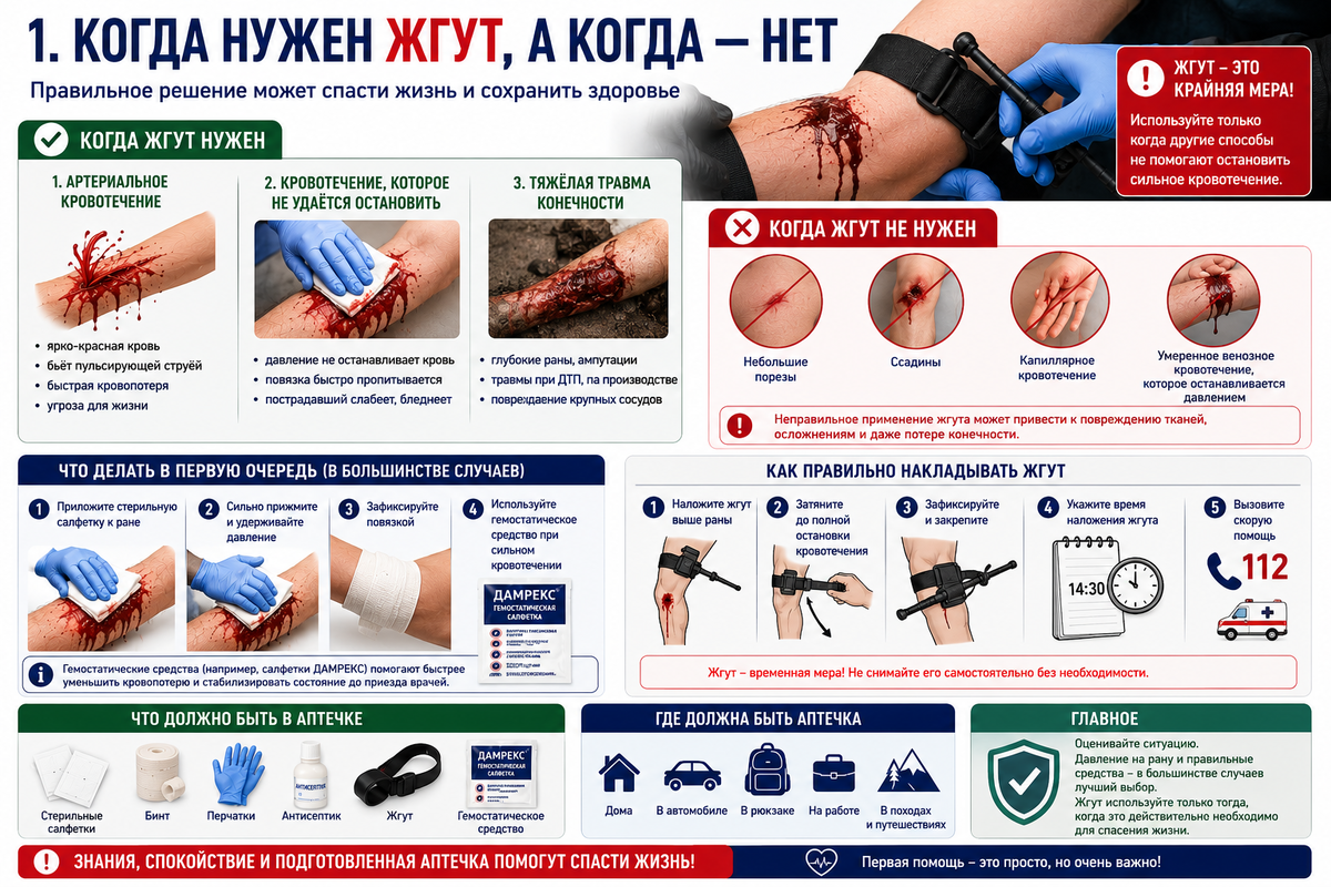 Когда нужен жгут, а когда — нет