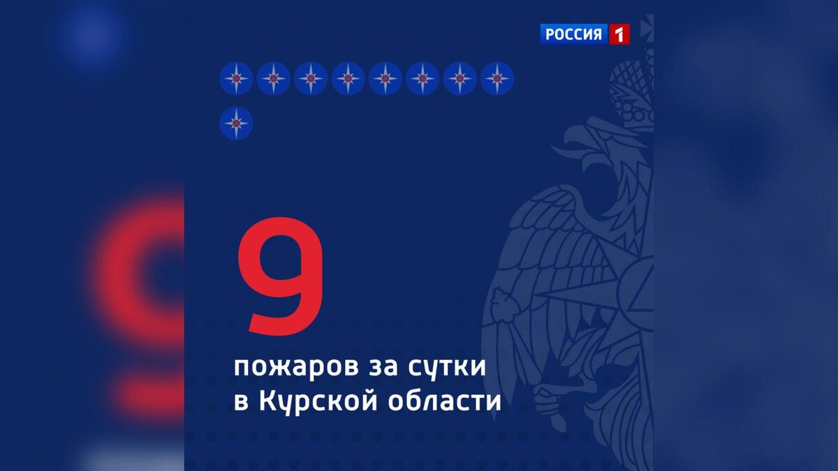    Девять пожаров за сутки в Курской области