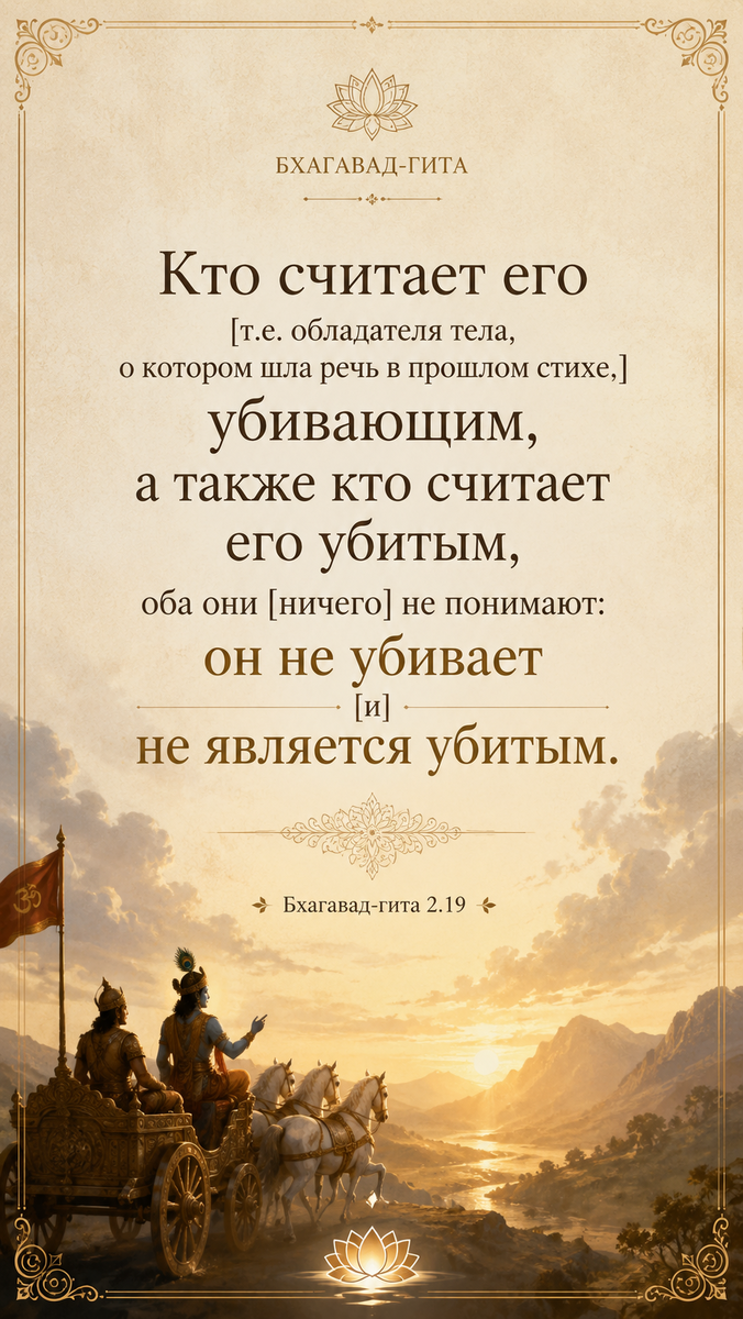 Бхагавад Гиты глава 2 стих 19