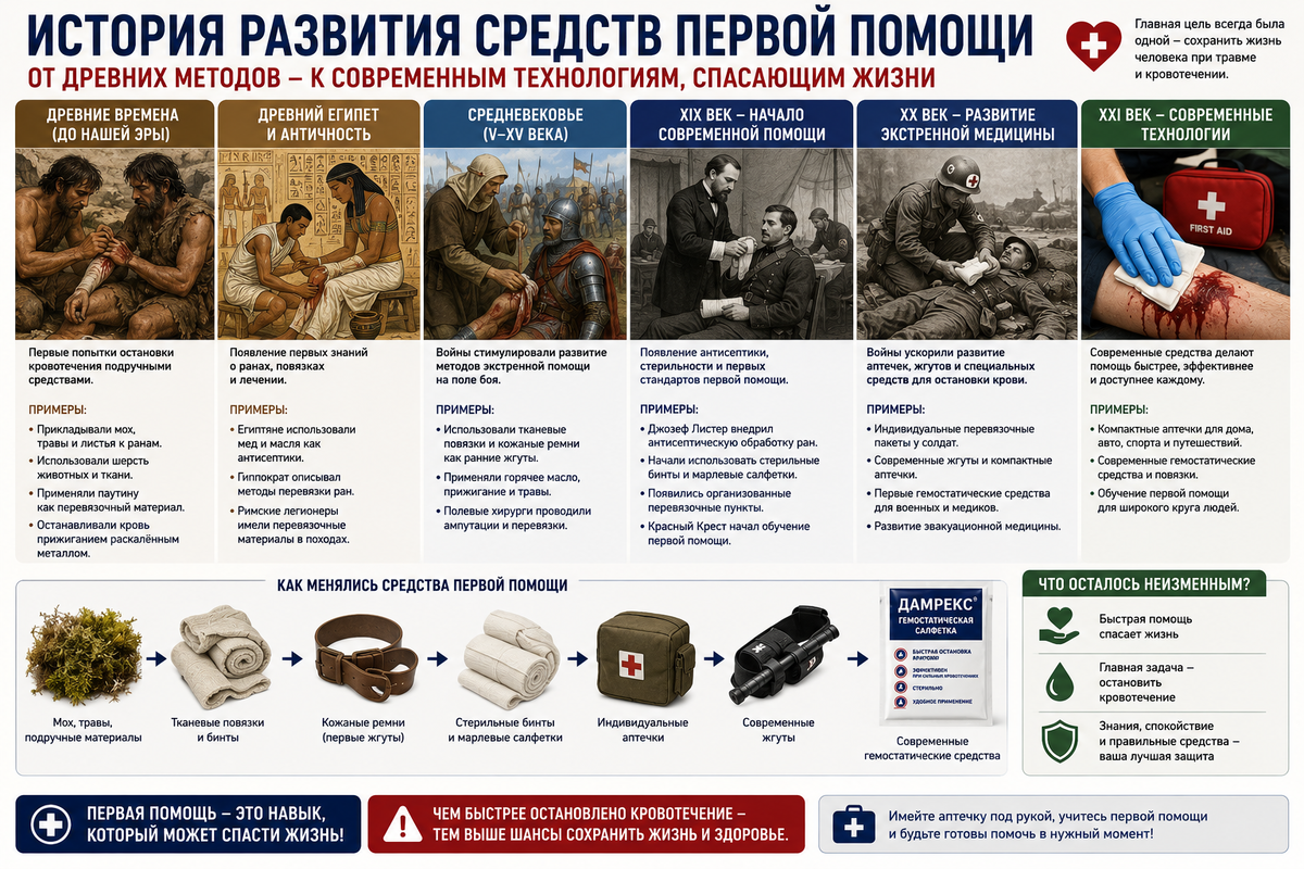 История развития средств первой помощи