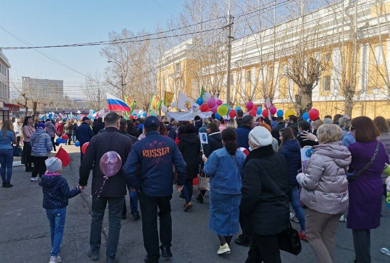 Зоны досмотра будут работать во время шествия трудовых коллективов в Чите