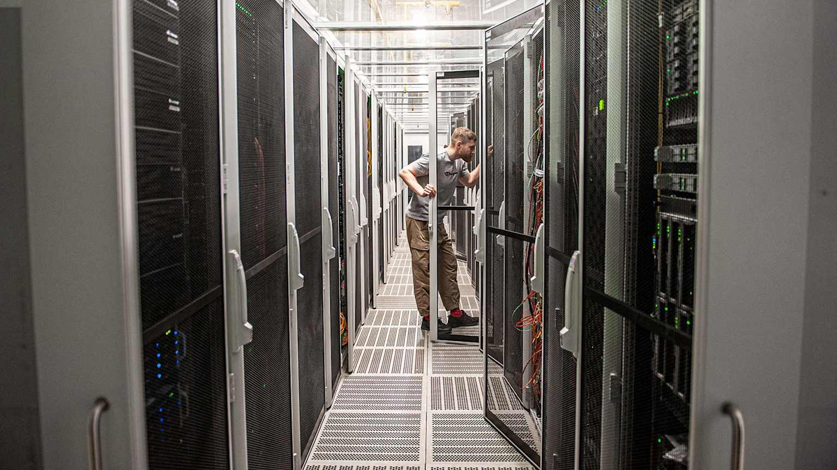 Server room aisle