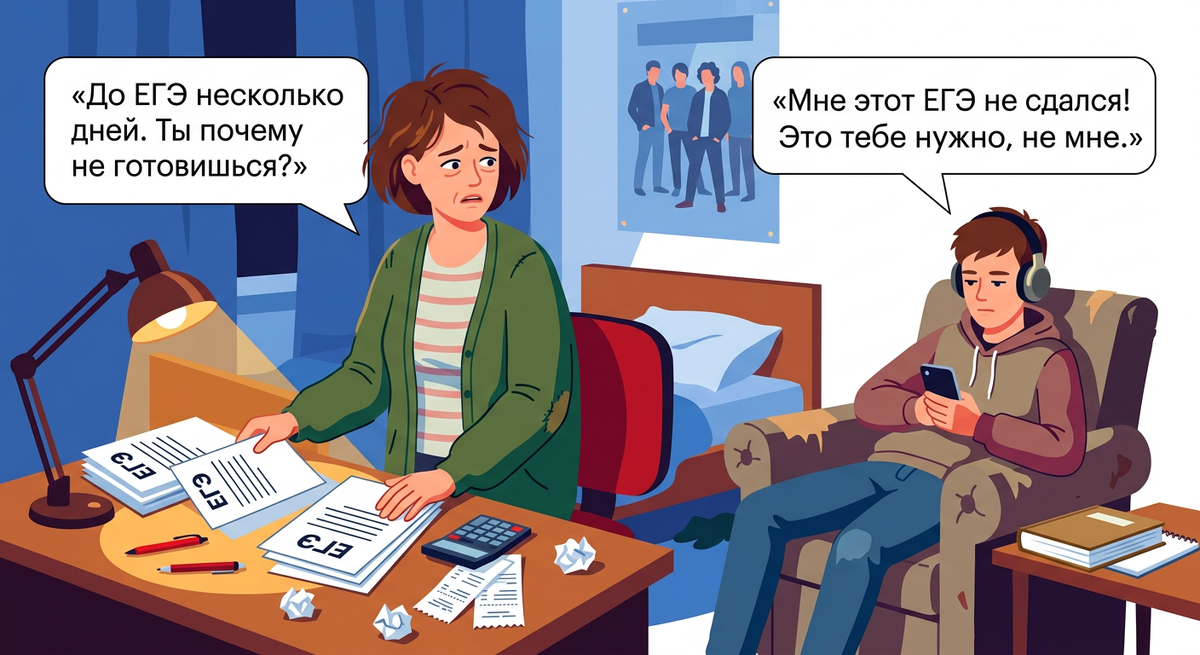 По закону я не обязана заставлять сына учиться. Но если он провалит ЕГЭ — я буду виновата?