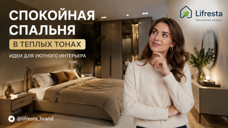    Создание уютного и спокойного интерьера спальни с мебелью в теплых тонах site-admin