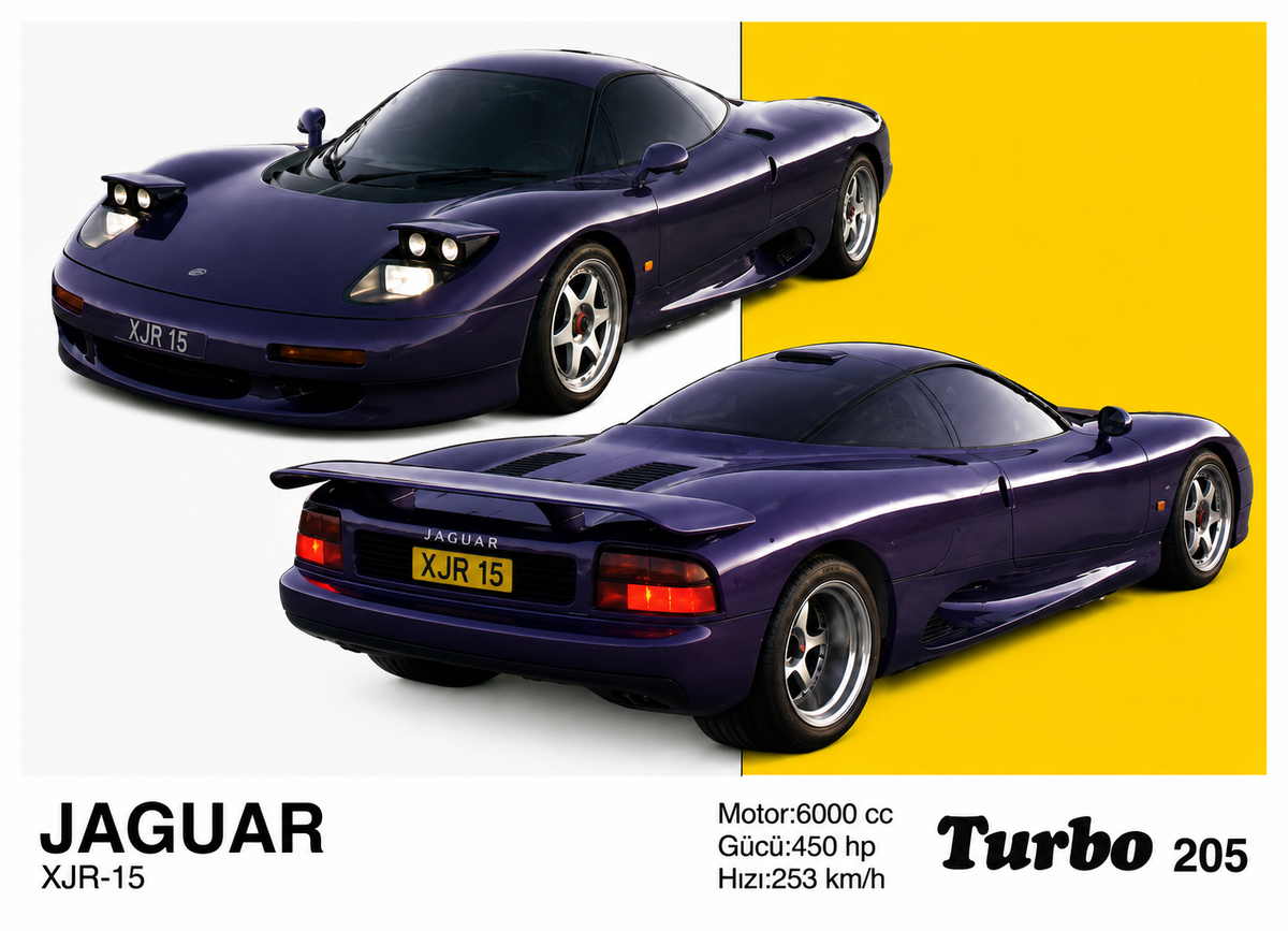 Вкладыш №205 — Jaguar XJR-15, восстановленное изображение
