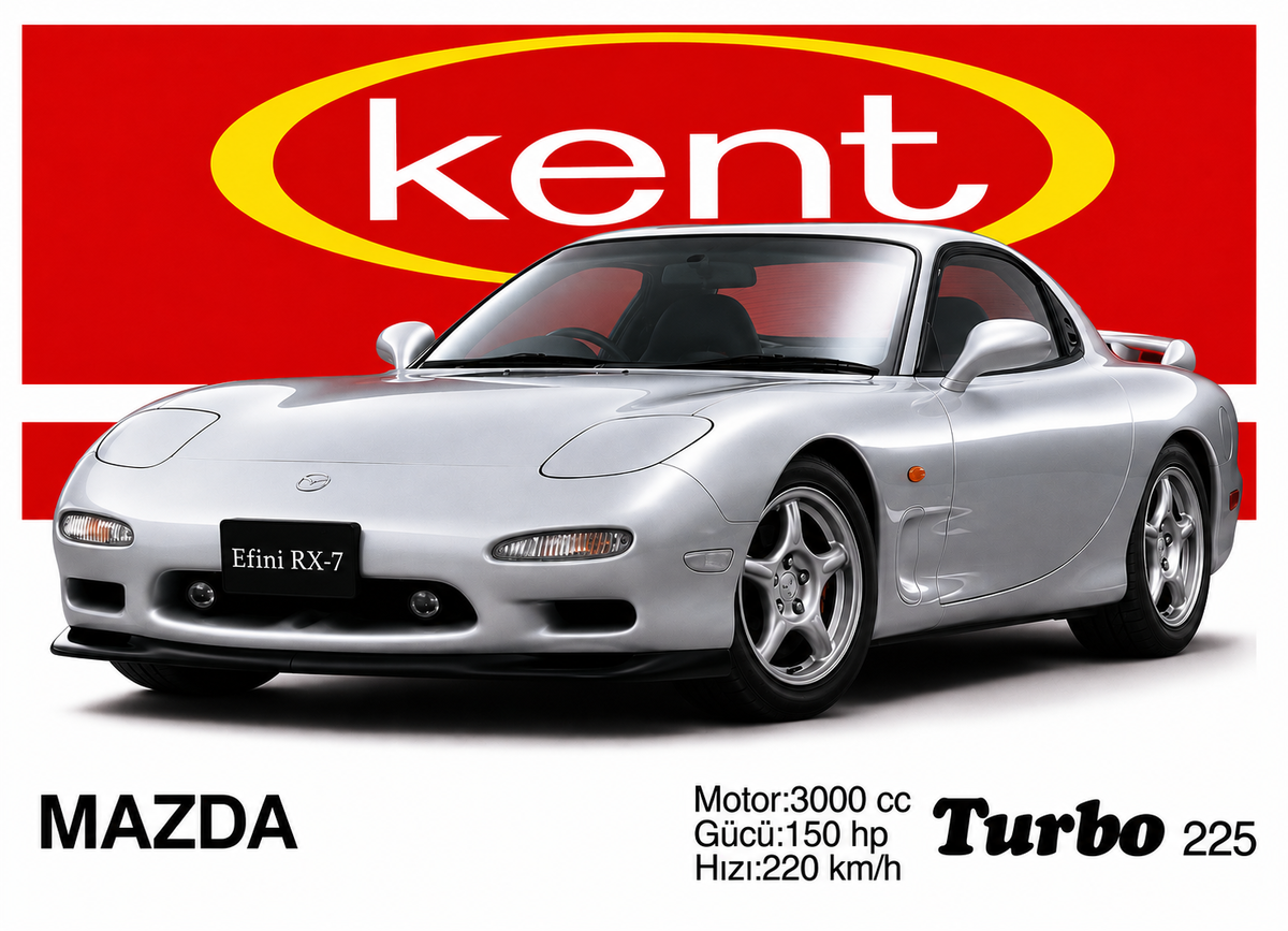 Вкладыш №225 — Mazda RX-7, восстановленное изображение