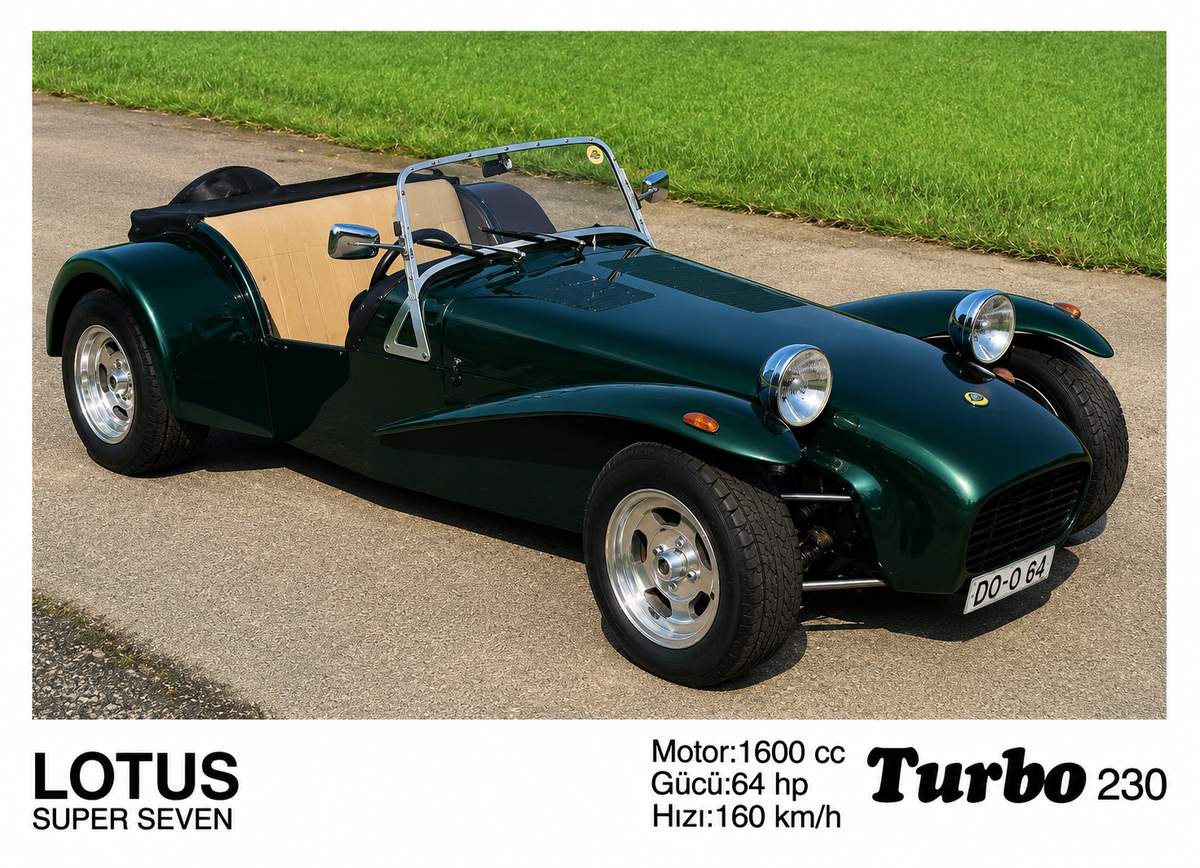 Вкладыш №230 — Lotus Super Seven, восстановленное изображение