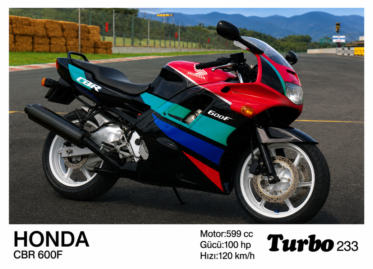 Вкладыш №233 — Honda CBR 600F, восстановленное изображение