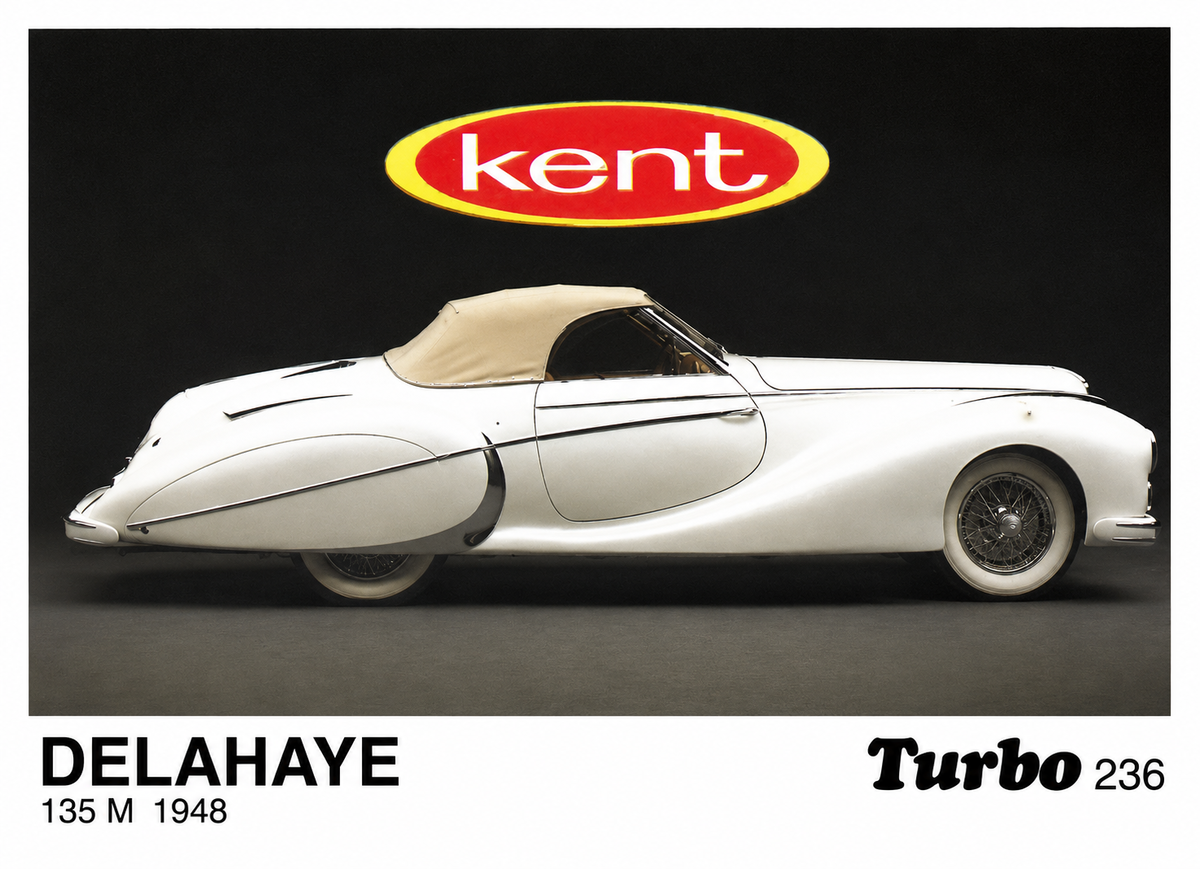 Вкладыш №236 — Delahaye 135 M 1948, восстановленное изображение