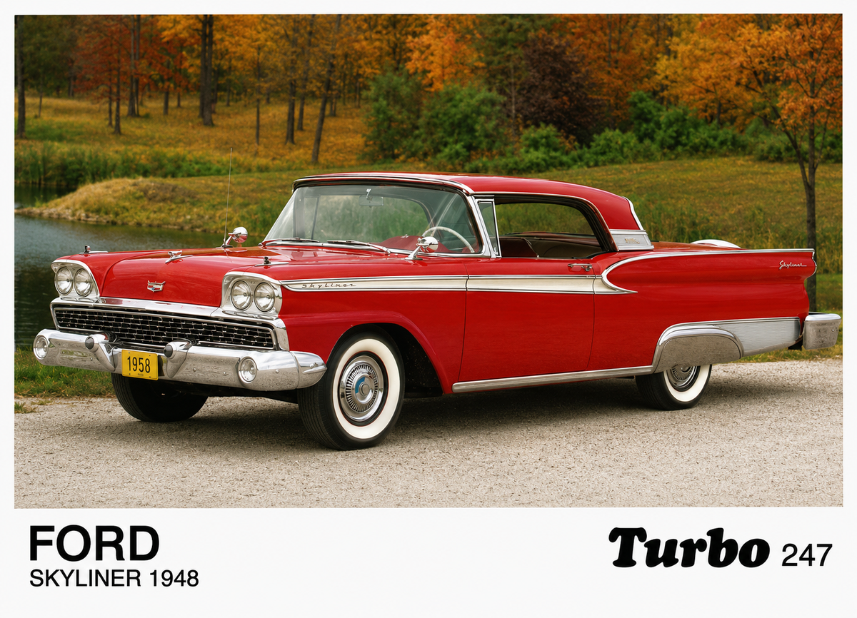 Вкладыш №247 — Ford Skyliner 1948, восстановленное изображение
