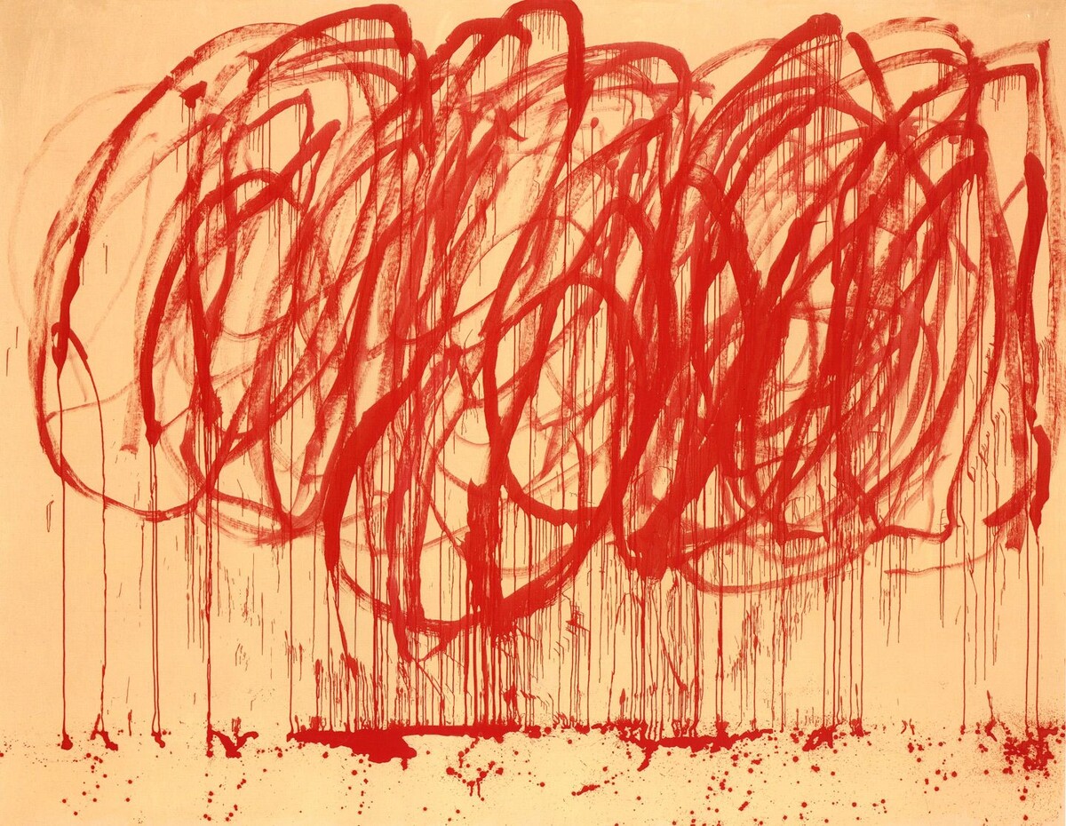 Сай Твомбли, полотно из цикла «Вакх» (Bacchus, 2003-2008гг). 