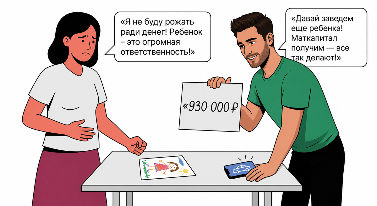 Я всего лишь не хочу рожать второго ребёнка ради денег, а муж обвинил меня в эгоизме