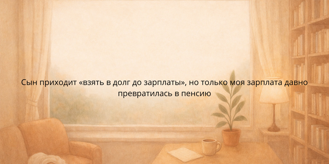 Сын приходит «взять в долг до зарплаты», но только моя зарплата давно превратилась в пенсию