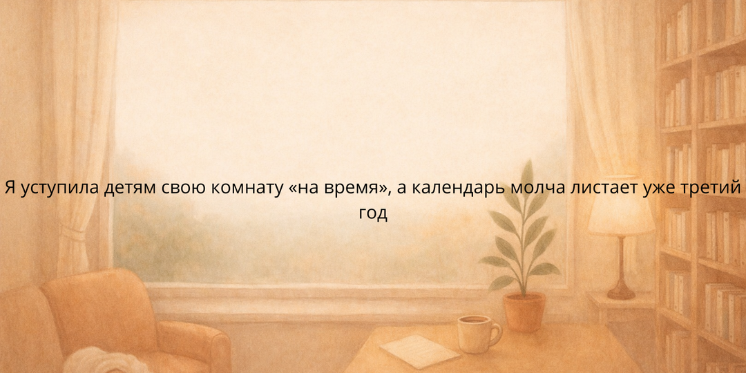 Я уступила детям свою комнату «на время», а календарь молча листает уже третий год