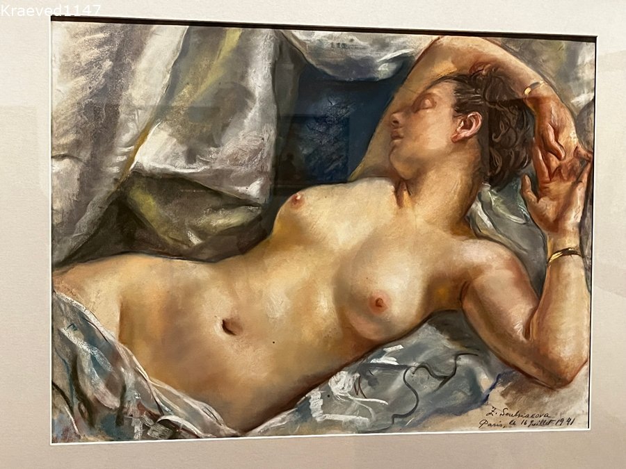 З.Серебрякова. Лежащая натурщица. 1941