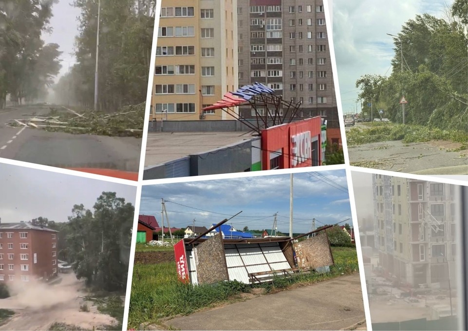    Жители Нефтекамска поделились кадрами урагана. Фото: соцсети