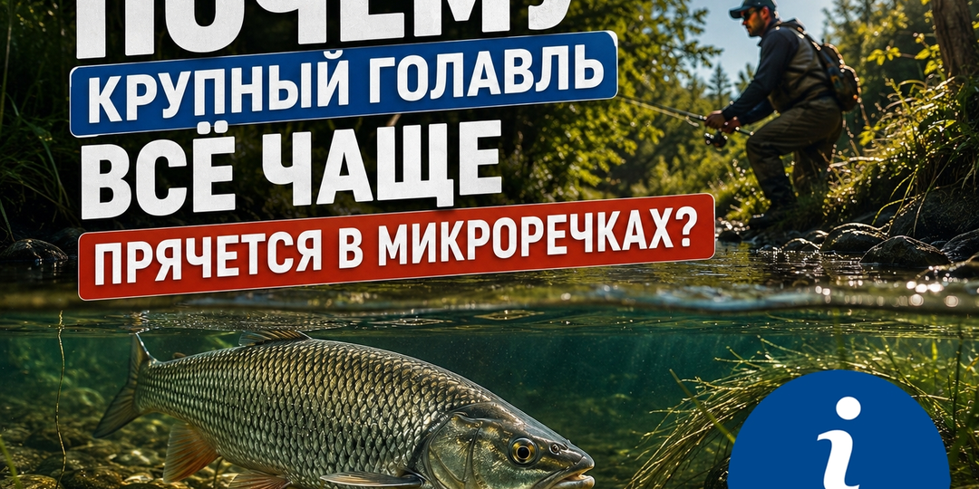 Почему крупный голавль прячется в микроречках