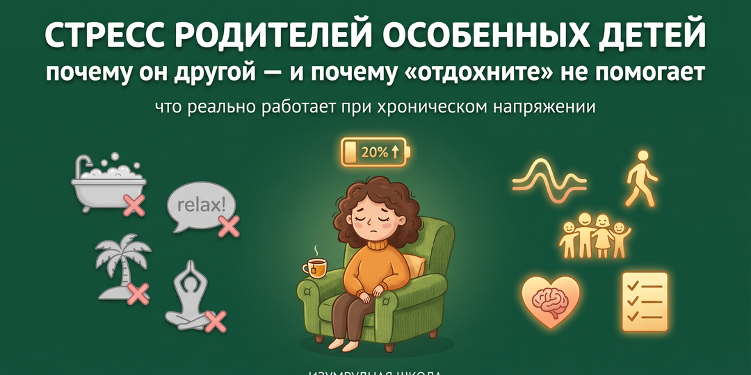 Стресс родителей особенных детей: почему он другой — и почему «просто отдохните» не работает