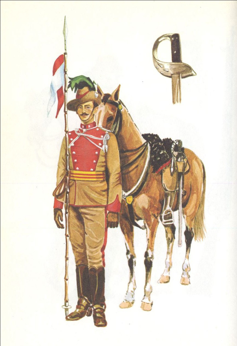 Улан полка Нового Южного Уэльса, 1900 год. Источник: Wilkinson-Latham R., Wilkinson-Latham C., Cavalry Uniforms of Britain and the Commonwealth 