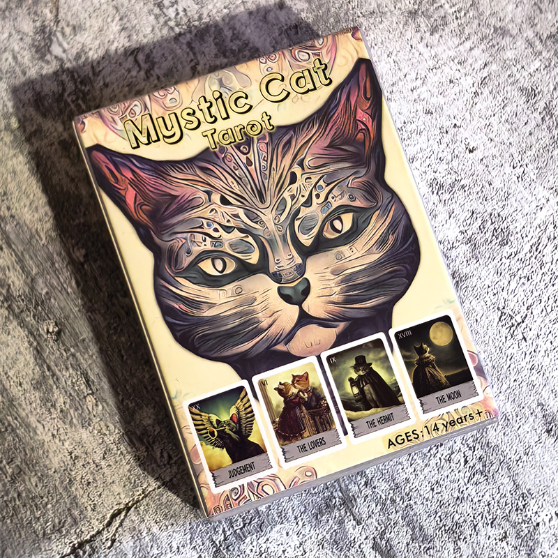 Mystic Cat Tarot: дизайн коробки (фото моё)