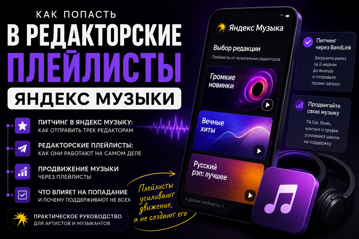 Как попасть в редакторские плейлисты Яндекс Музыки