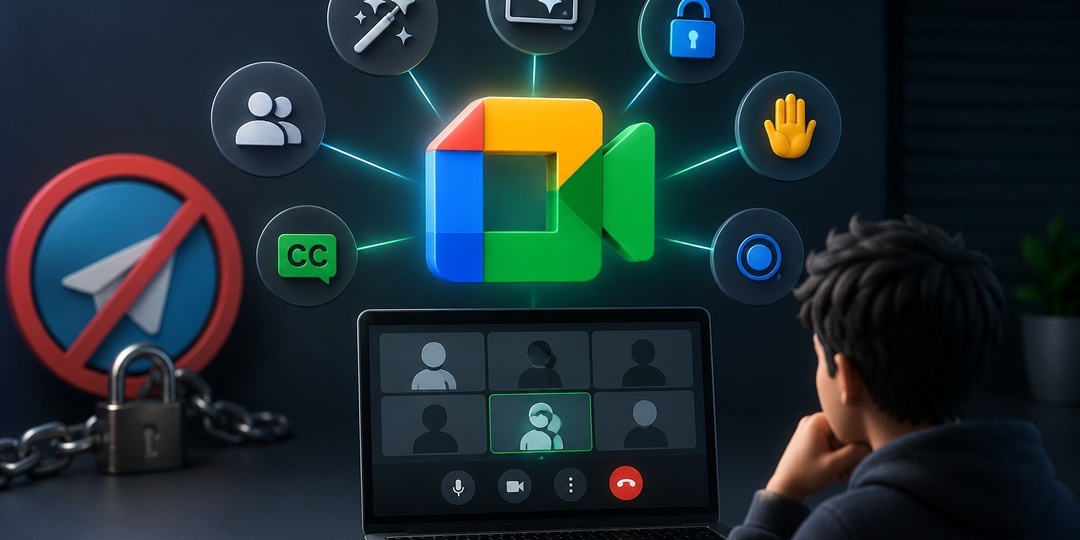 6 скрытых функций Google Meet, которые я нашёл после блокировки Telegram