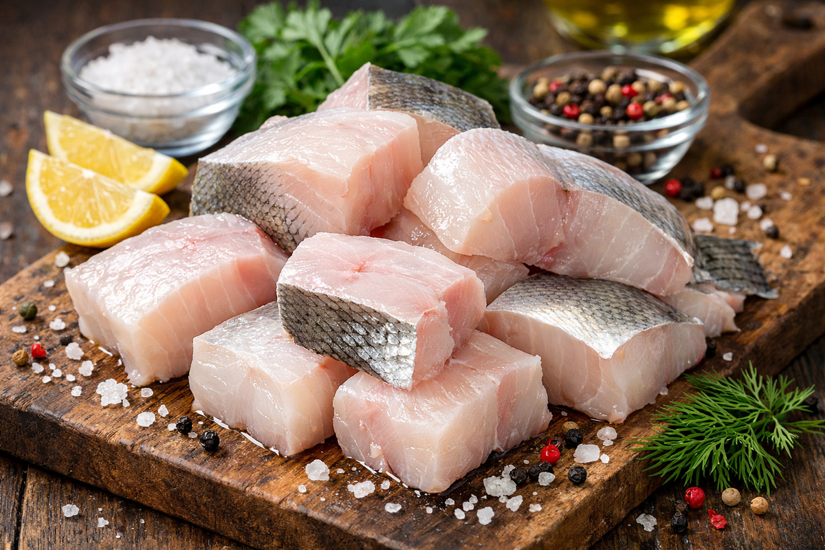Порционные кусочки судака 