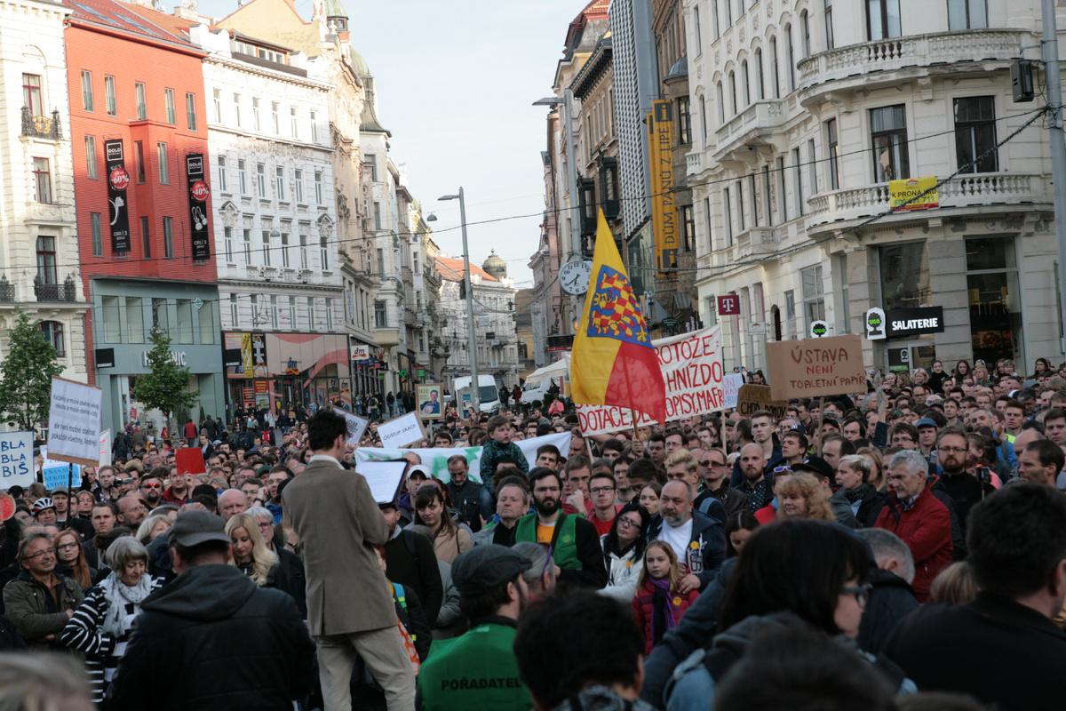 Протестная акция в Брно