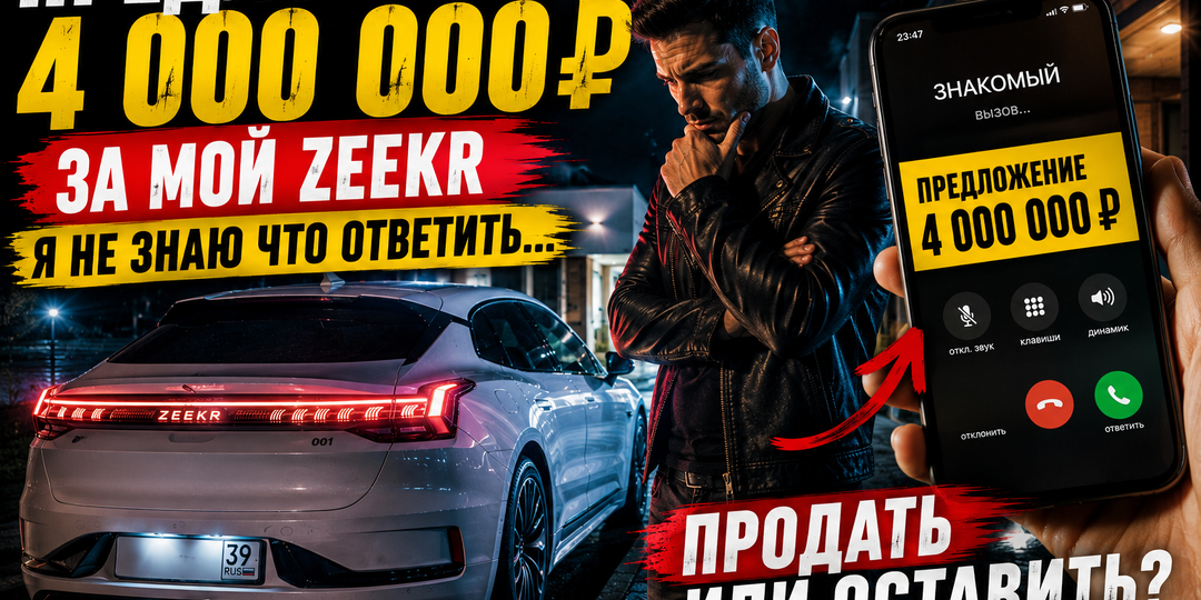 Мне предложили 4 миллиона за мой Zeekr. И я не смог ответить