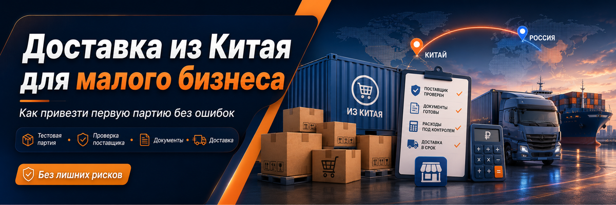 Как малому бизнесу заказать товар из Китая, проверить поставщика, выбрать доставку и избежать лишних расходов при первой поставке.
