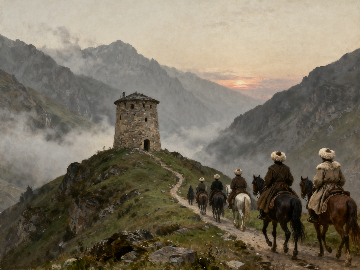 Горцы покидают Кавказ. 1864 год. Десятилетия войны, тысячи изгнанных. В российских учебниках — «усмирение». В черкесской памяти — трагедия. Разбираем одну из самых сложных страниц русской истории. 🏔️