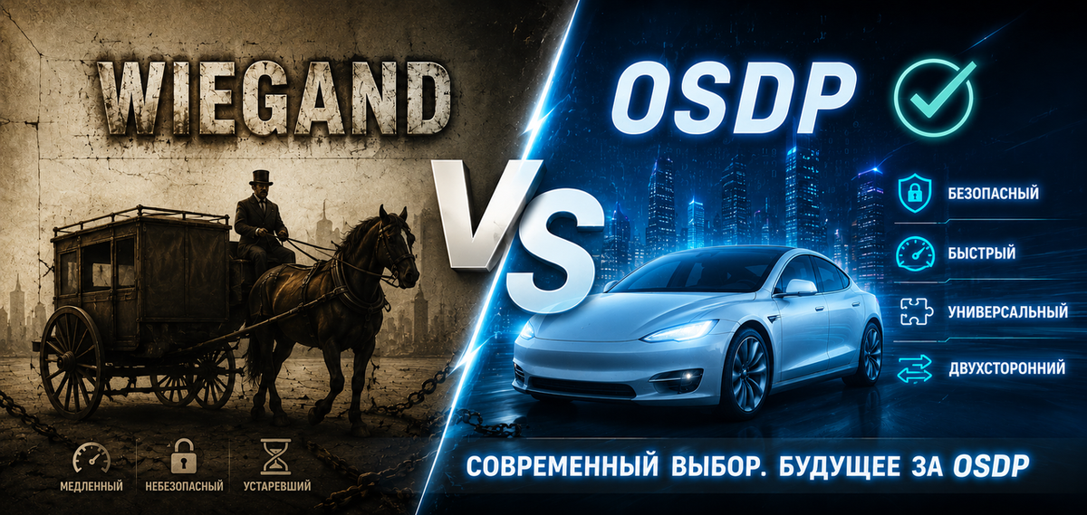 Wiegand против OSDP: сравнение протоколов СКУД по безопасности и функционалу