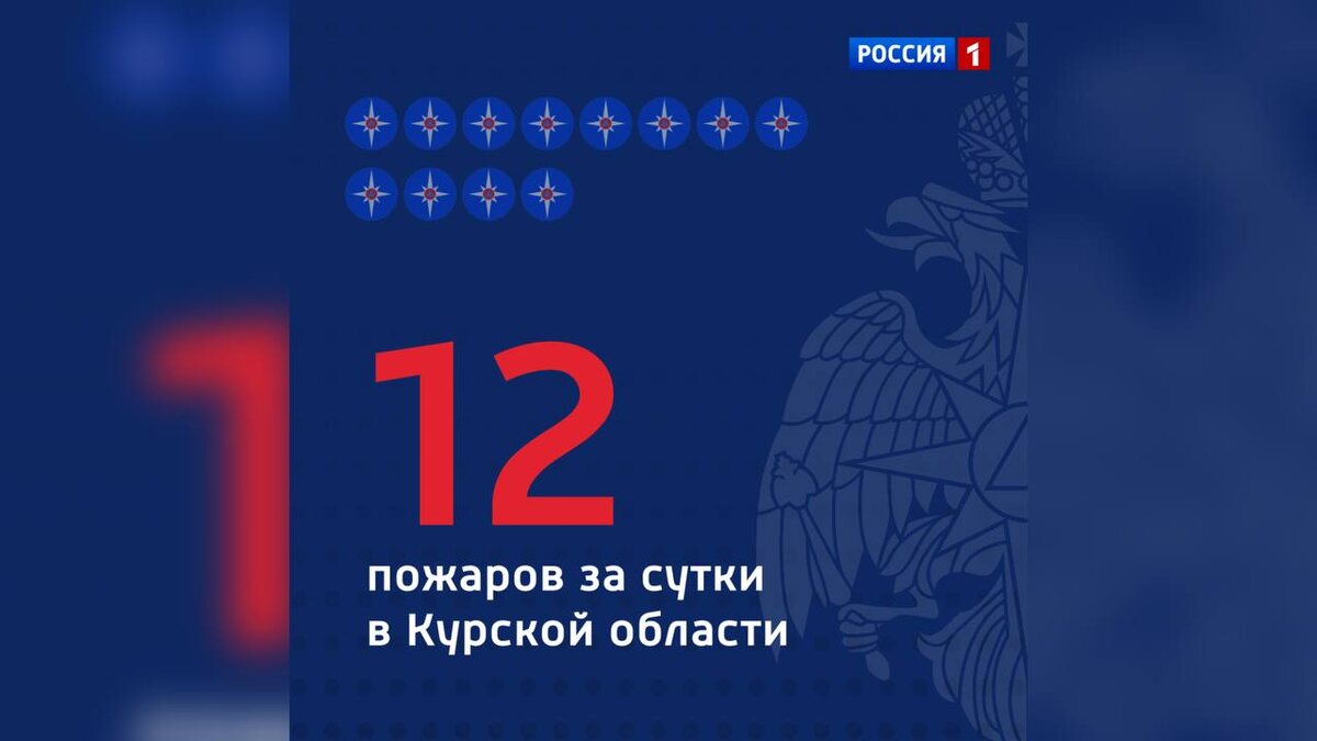    В Курской области за сутки произошло 12 пожаров