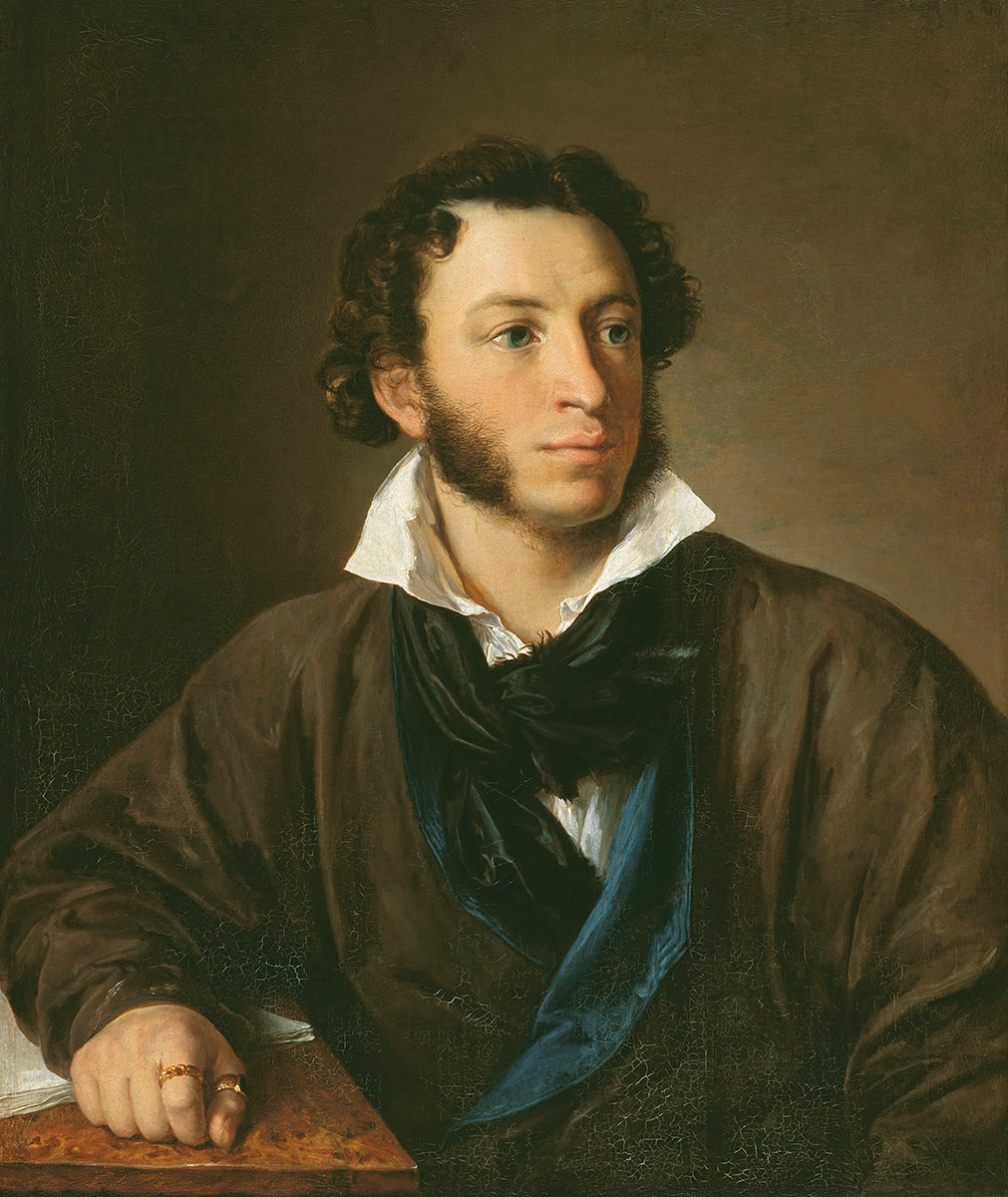 Василий Тропинин. Портрет писателя Александра Пушкина. 1827. Всероссийский музей А.С. Пушкина, Санкт-Петербург